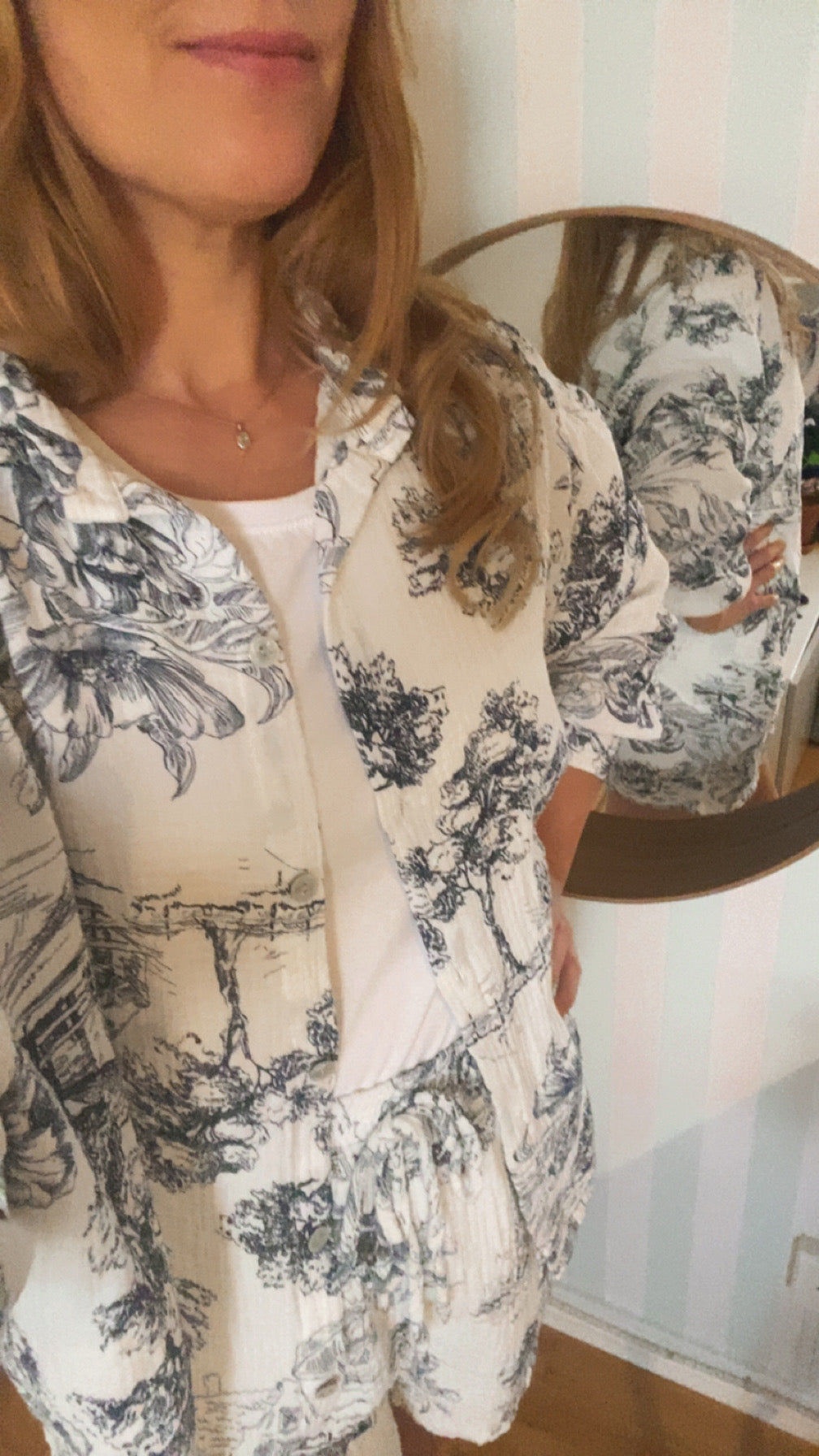 Muslin blouse | Blue