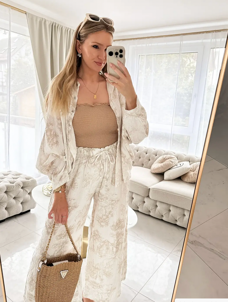Muslin pants | Beige
