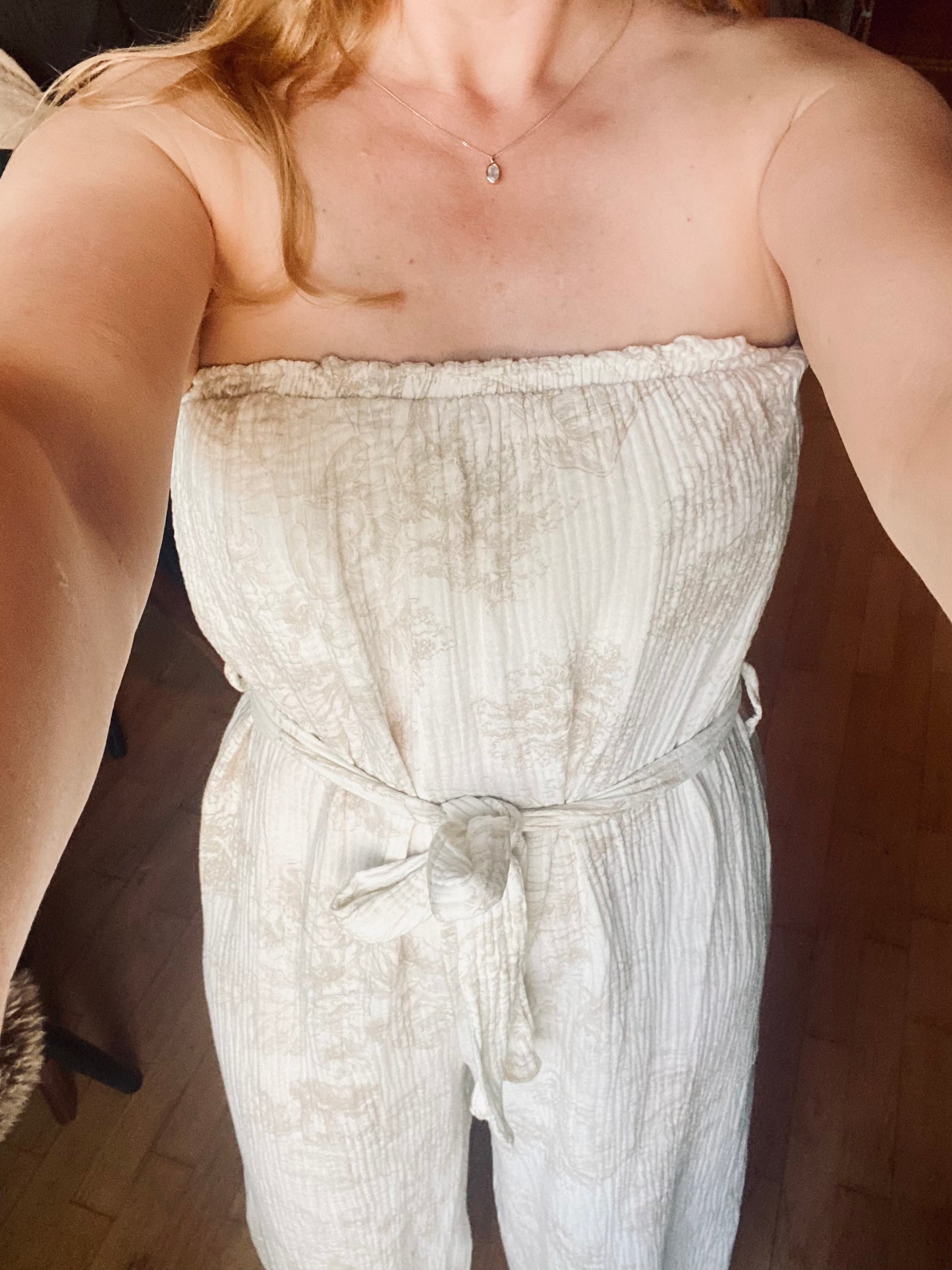 Muslin pantsuit | Beige