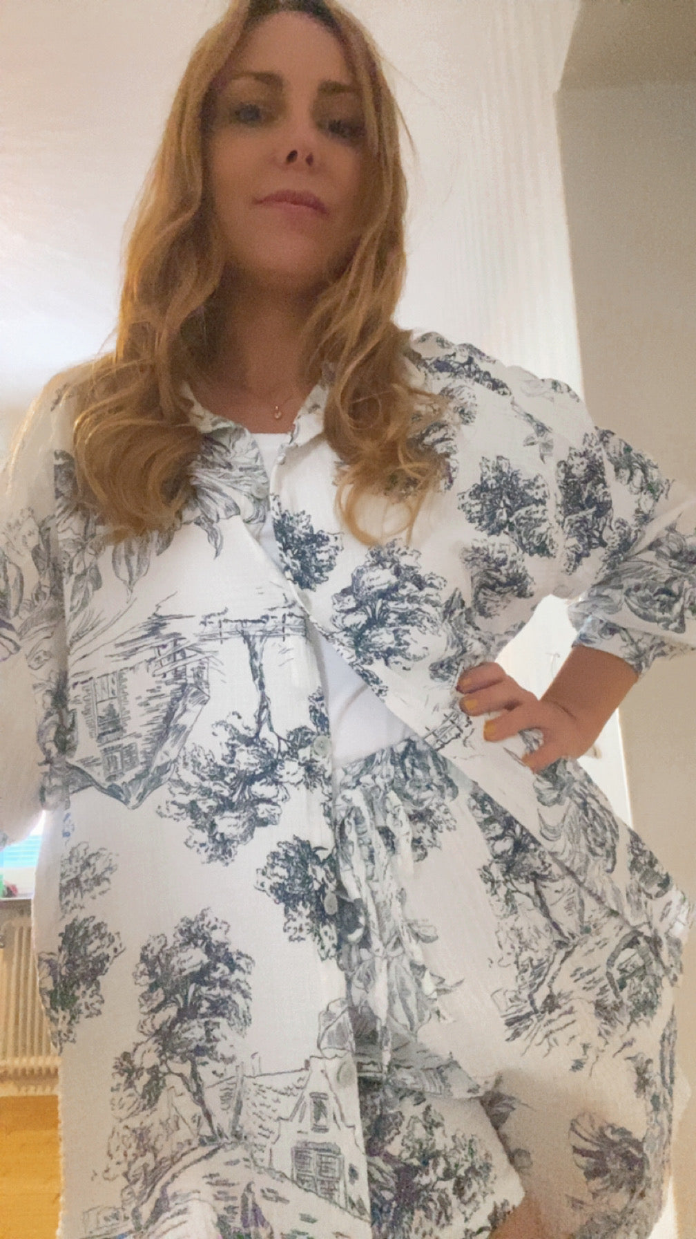 Muslin blouse | Blue
