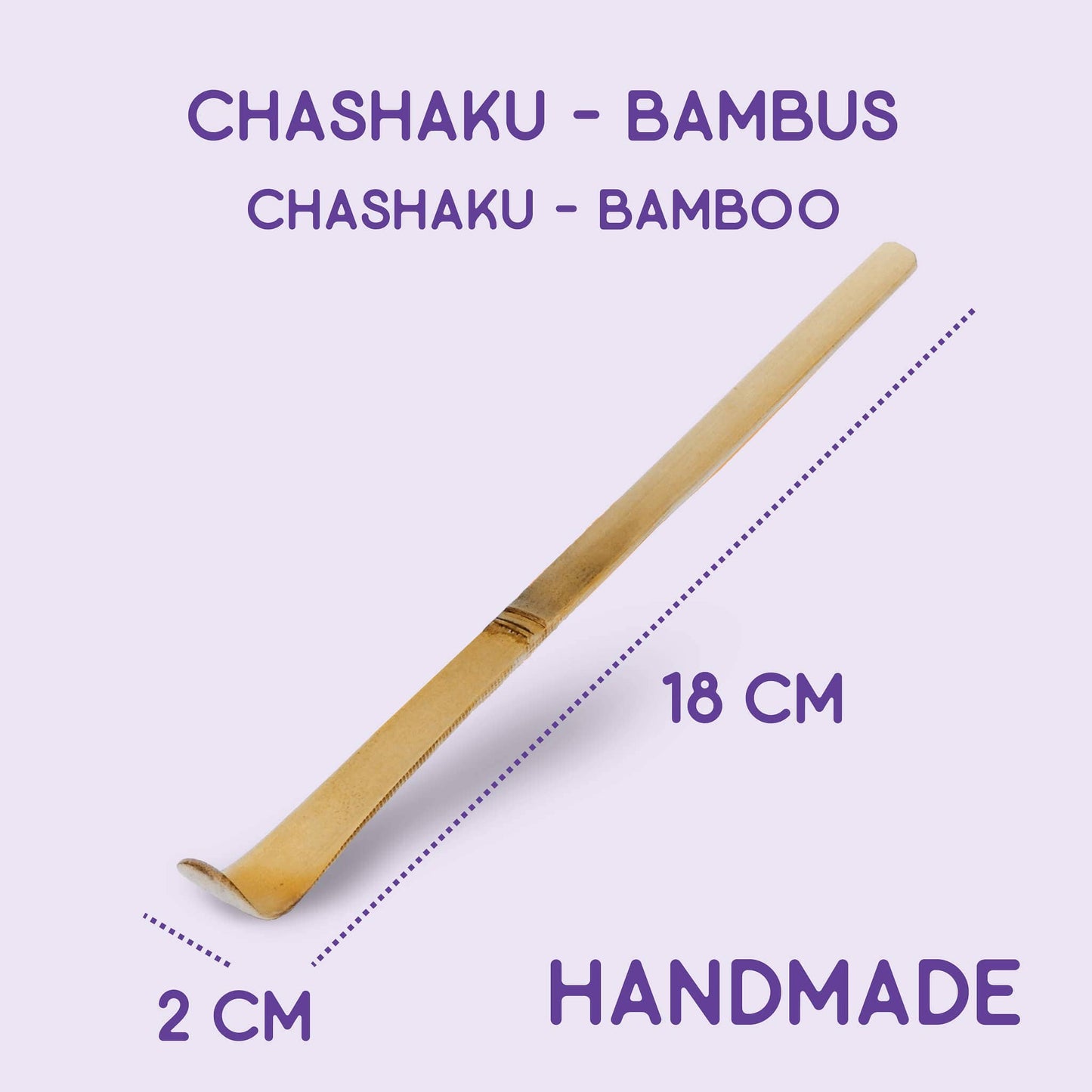Chashaku matcha spoon | White bamboo