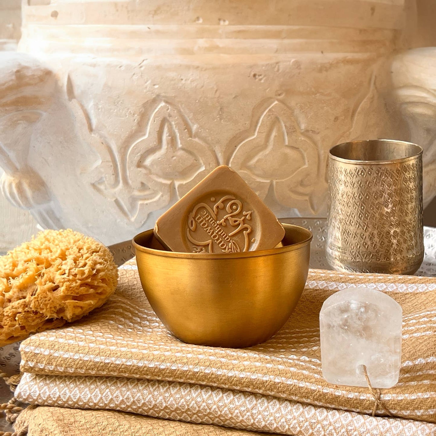 Moon |Smooth brass bowl