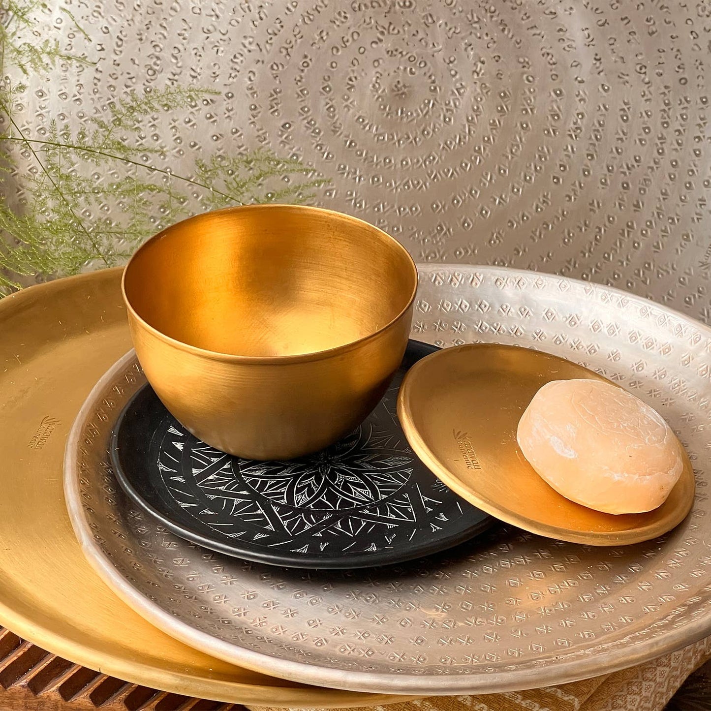 Moon |Smooth brass bowl