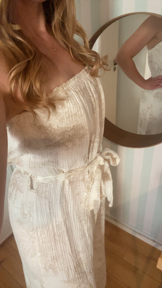 Muslin pantsuit | Beige