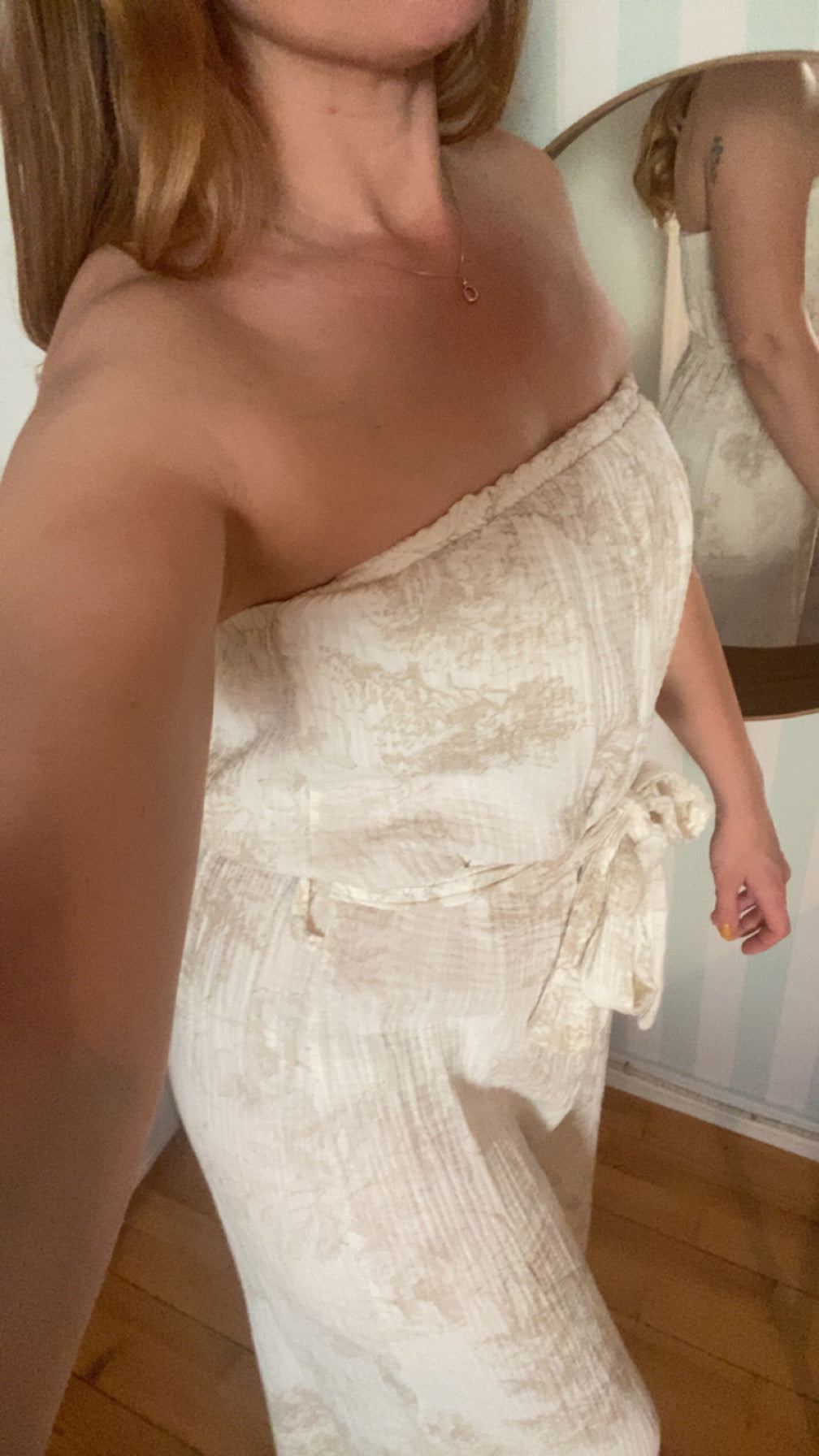 Muslin pantsuit | Beige
